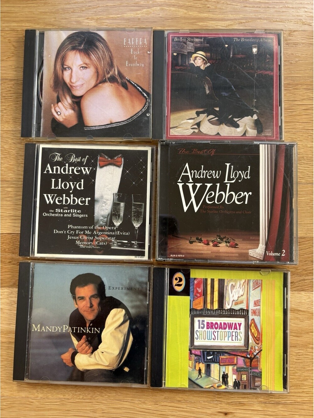 Broadway Musical  CD Lot Of 6 Barbra Streisand Andrew Lloyd Webber Patinkin